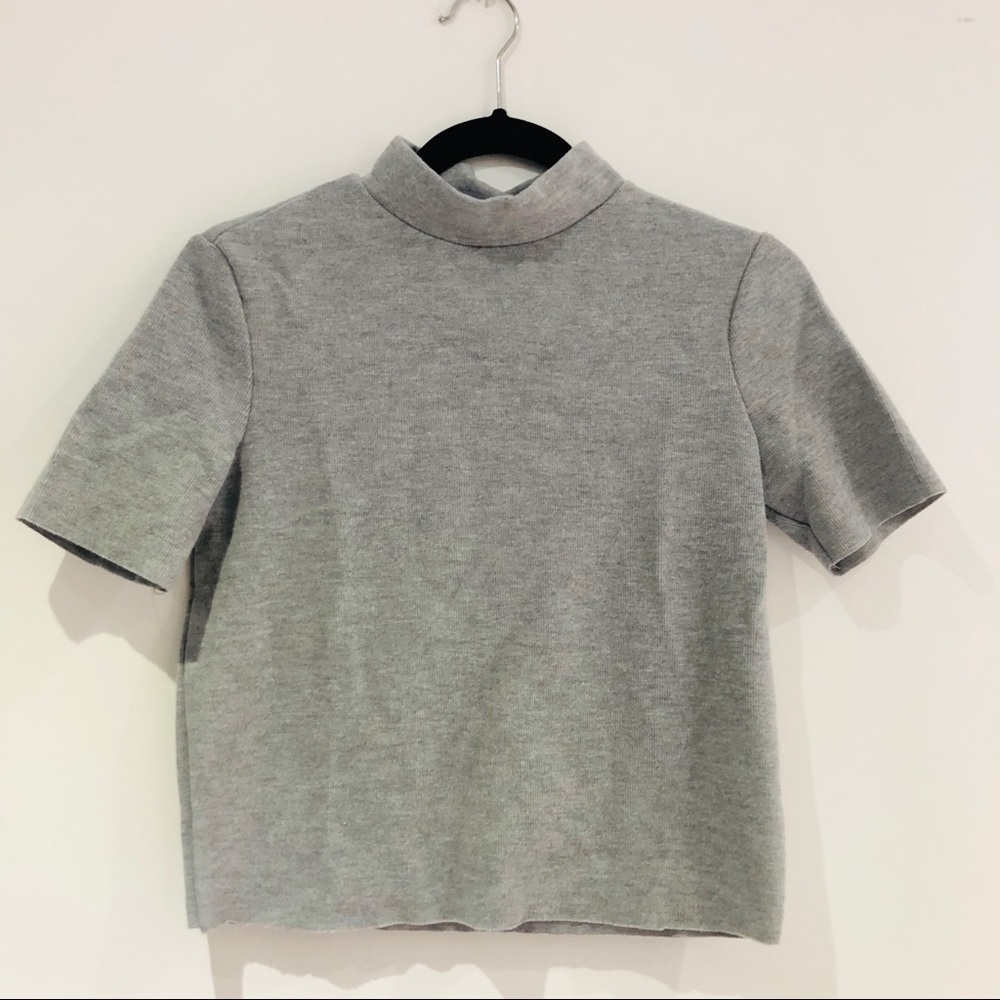 Zara Sweater Mock Turtle Neck Short-Sleeve